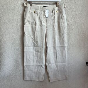 J Crew Collection Linen Side‎ Tab Pants Womens Size 12 Petite